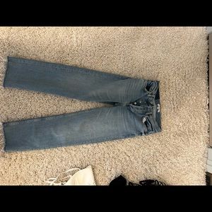 Fold Over Jeans In Vintage Noir 